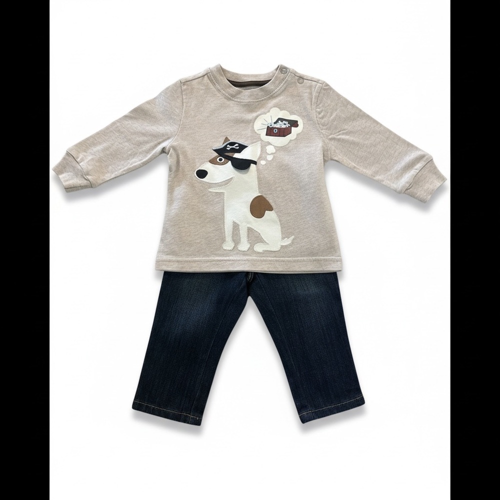 Crazy 8 Pirate Dog Set Baby Boy 12-18 M
